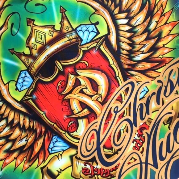 Vintage Y2K Christian Audigier /Ed Hardy XLarge Crossbody/Messenger Bag - Picture 11 of 13